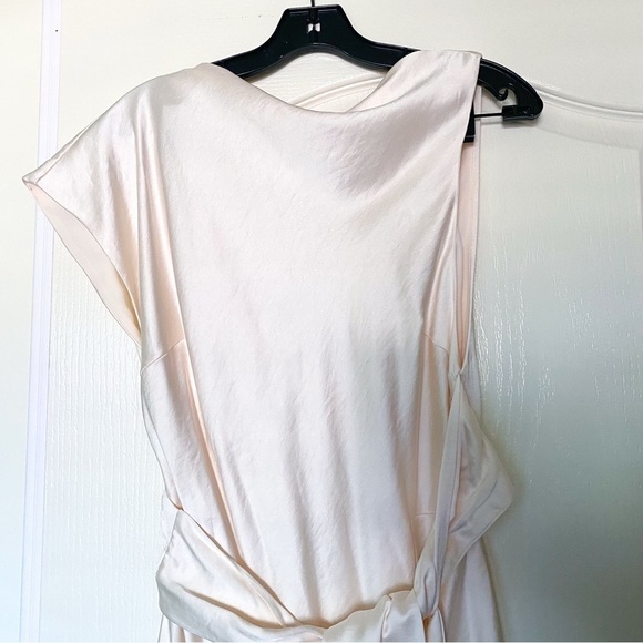 Bec + Bridge Dress Piper Asymmetrical Satin Midi Wedding Rehearsal Ivory 8 NWT - Picture 6 of 16